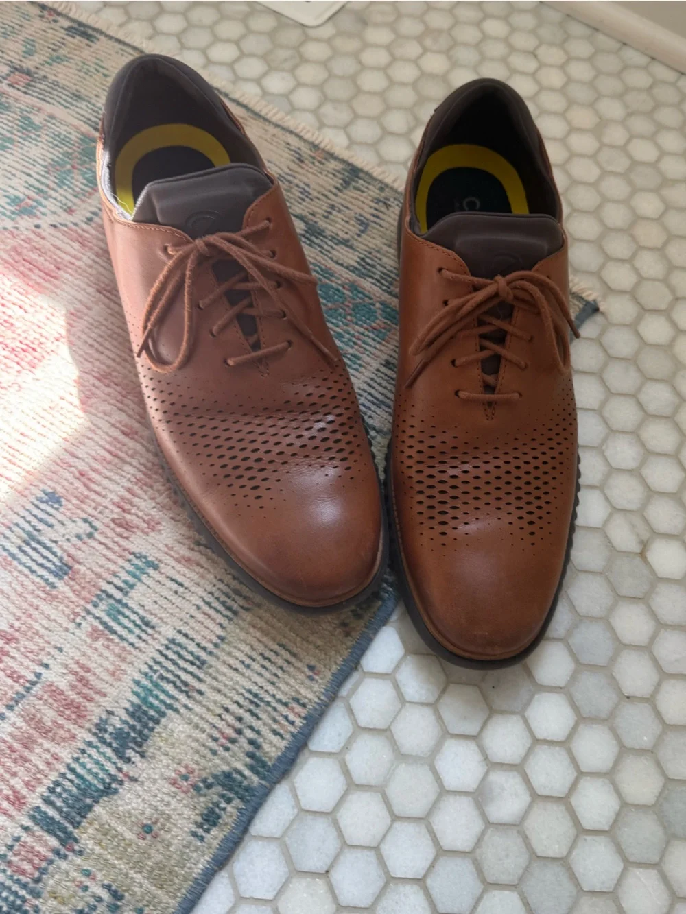 Men's ZERØGRAND Laser Wingtip Oxfords Size 13